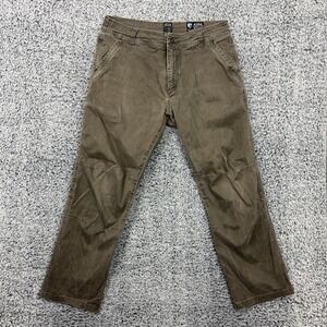 Kuhl Slackr Pants Mens 36x34 Brown Patina Dye Hiking Outdoor Workwear Casual